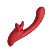 Red Angel’s Kiss warming dual-zone vibrator, front three-quarter view