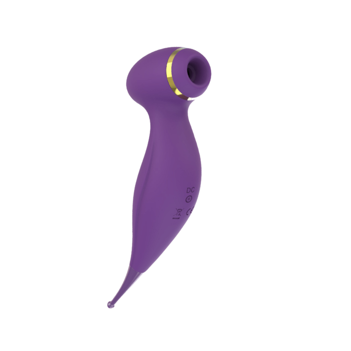 Purple Bewitch air-pulse suction vibrator, front three-quarter view