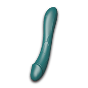 Teal Kraken anal vibrator, smooth reverse-side view